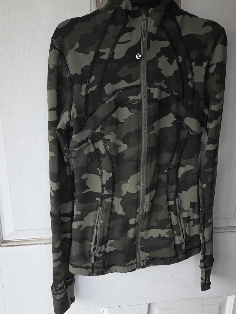 lululemon athletica Womens Camo Lightweight Full‑Zip Jacket - Green